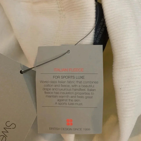 Sweaty Betty Fleece Cowl Neck Sweatshirt XXL NWT in Cream - Picture 8 of 9